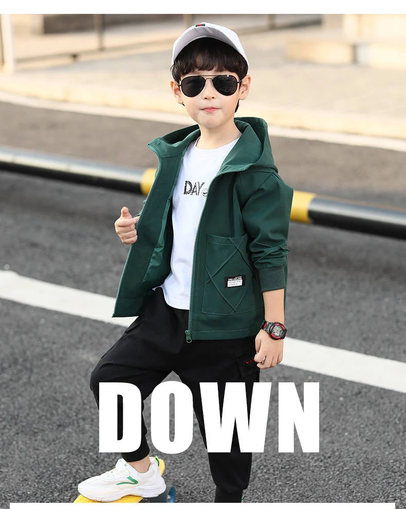 Boys jacket spring and autumn models big children's windbreaker children's baseball uniform boy jacket