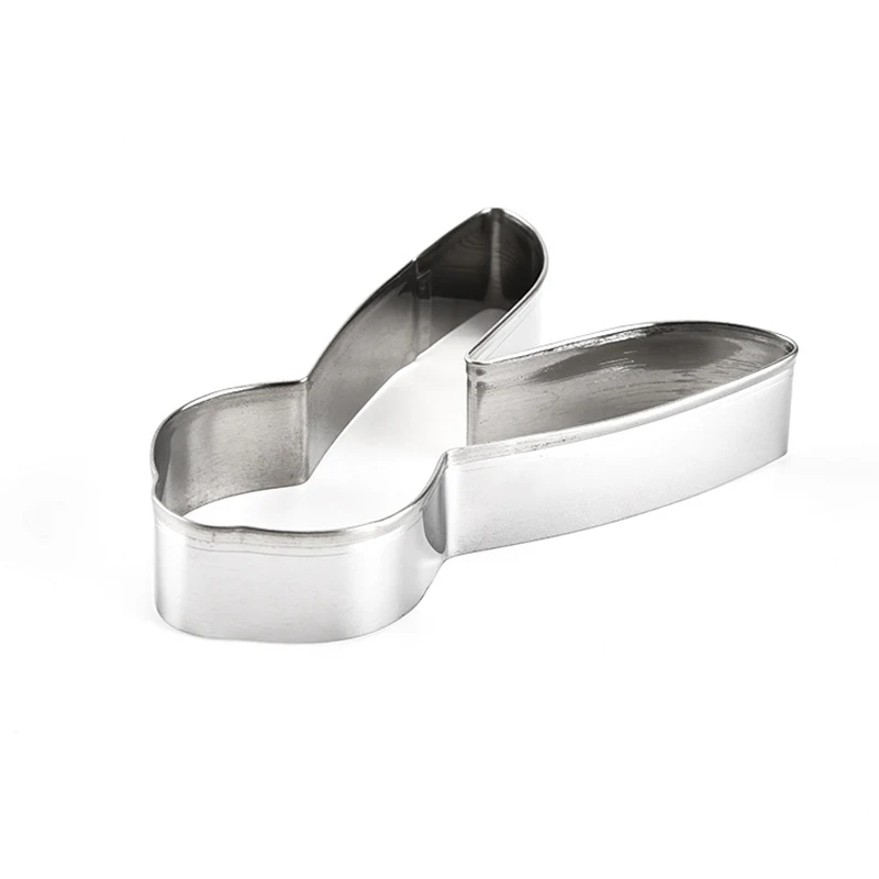  4PCSSet Happy Easter Rabbit Biscuit Cookie Mold Stainless Steel Easter Eggs 3D Cookie Cutter Baking decorations for Home Drop (4)