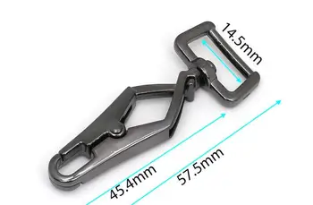

14.5mmx57.5mm Gun trigger snap for bag, hardware accessories,handbag hook swivel clasp Dog clip hook metal Clip Buckle