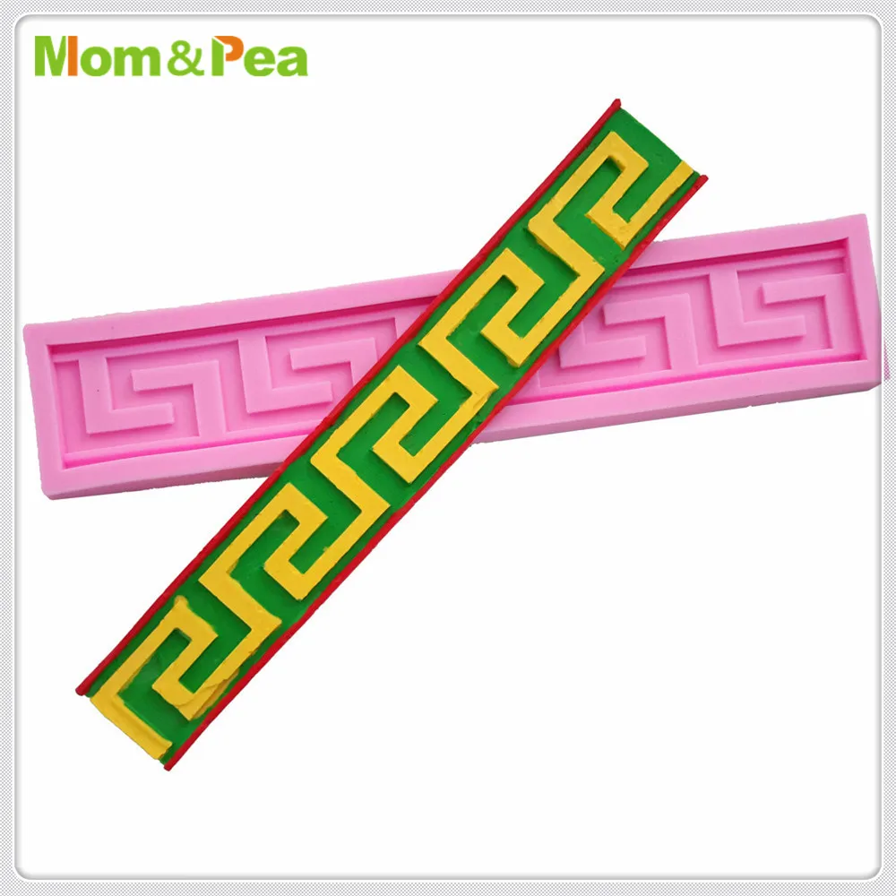 Mom& Pea MPA1877 лента с узором в форме силиконовой формы для украшения торта помадка для торта 3D формы для пищевых продуктов