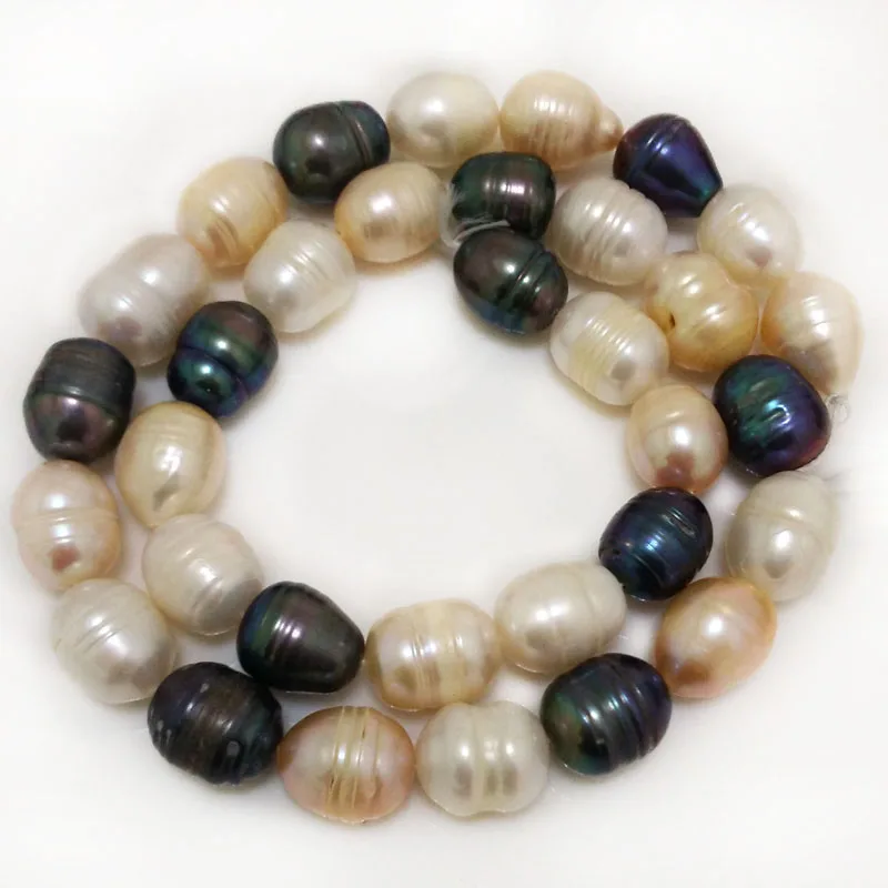 

16 inches 10-11mm Multicolor Natural Natural Fresh Water Rice Pearl Loose Strand