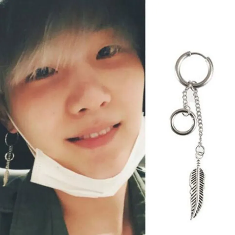 1 шт. модные ювелирные изделия KPOP Bangtan Boys альбом JIMIN Wing корейские сережки-шпильки аксессуары для Мужская и женская серьга