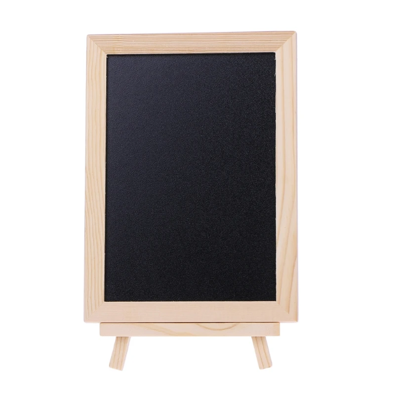 

Desktop Message Double Sided Blackboard Wood Tabletop Chalkboard Message Board Memo Writing Boards Children Kids Toy