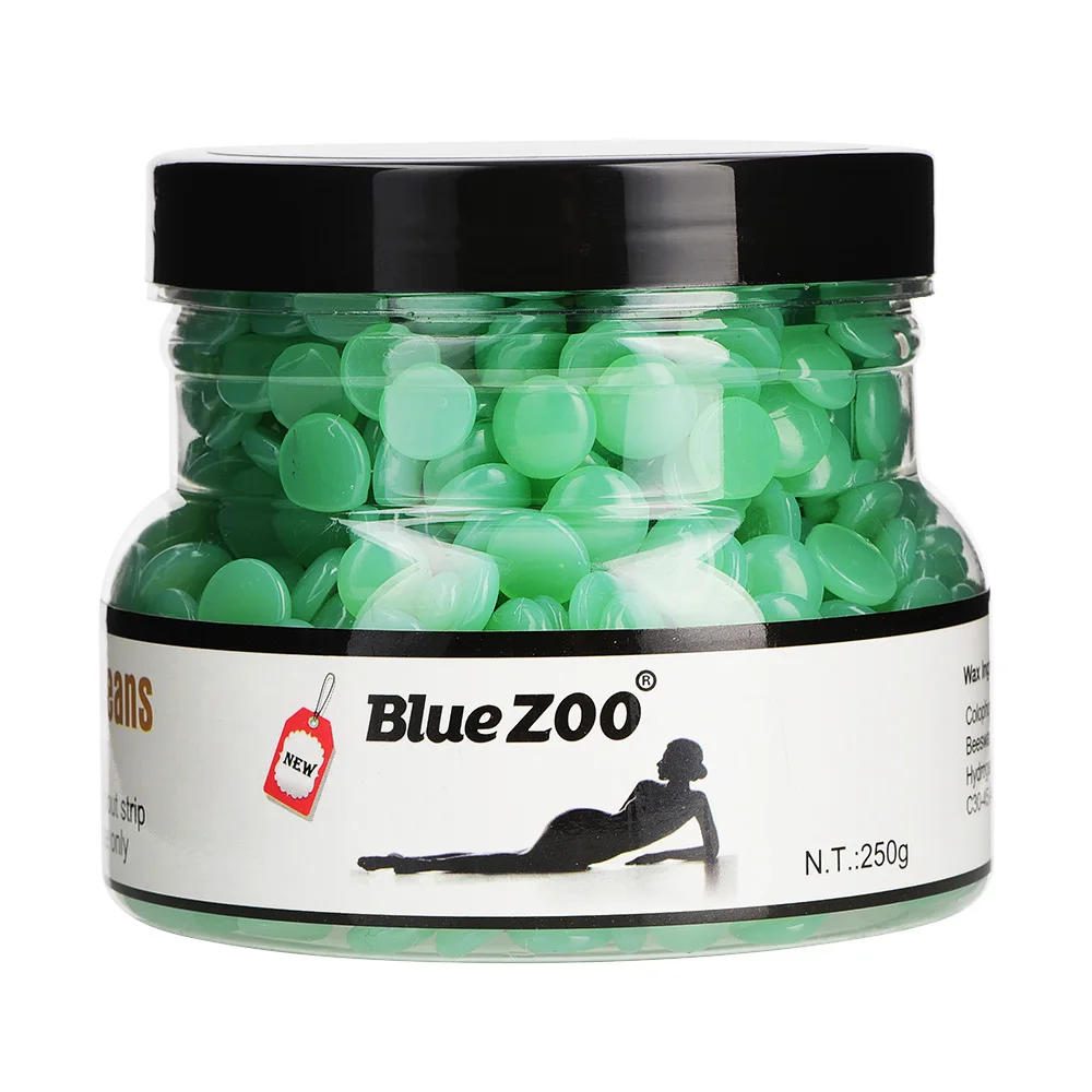 250G Green Tea Flavor Hot Film Hard Wax Beans Pellet Beauty Painless