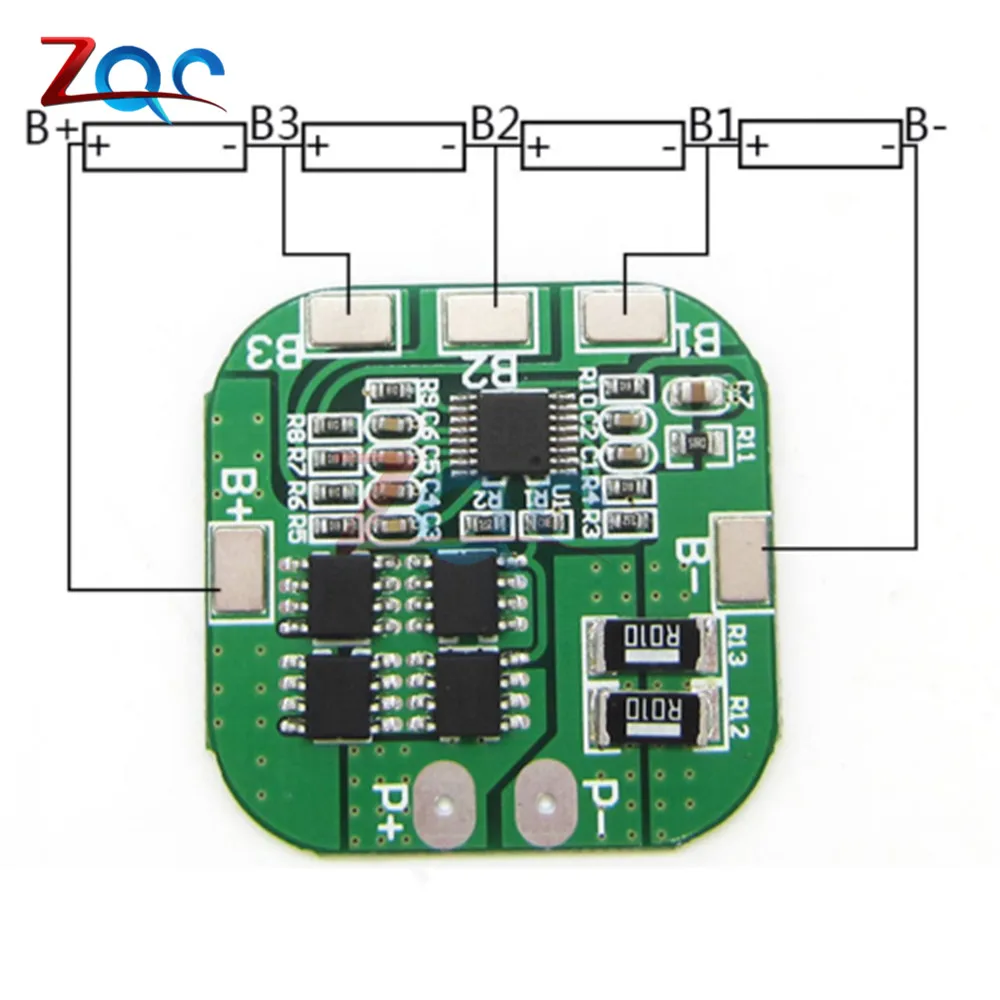 4S 14,8 в/16,8 в 20A пиковая литий-ионная BMS PCM плата защиты батареи BMS PCM для литиевых LicoO2 Limn2O4 18650 LI модуль батареи