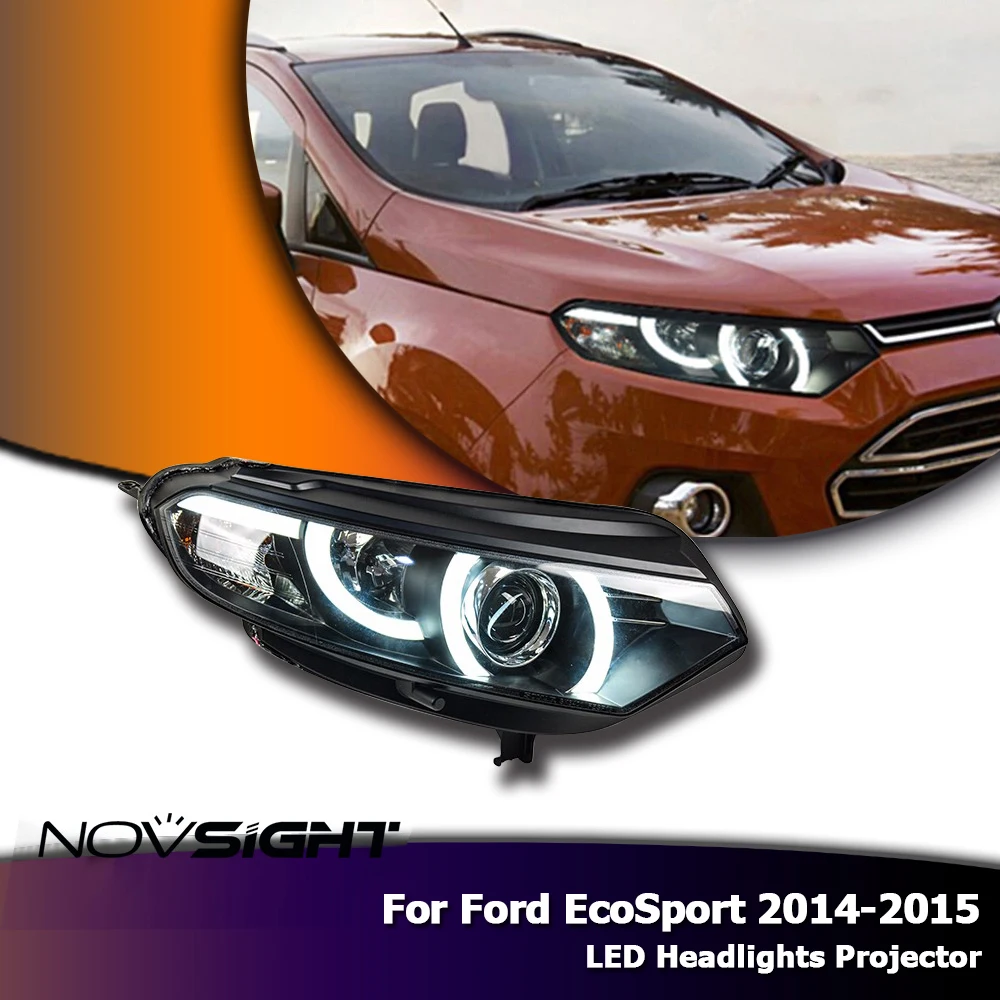 NOVSIGHT Auto Car LED Projector Headlights Assembly Turn Singal Fog