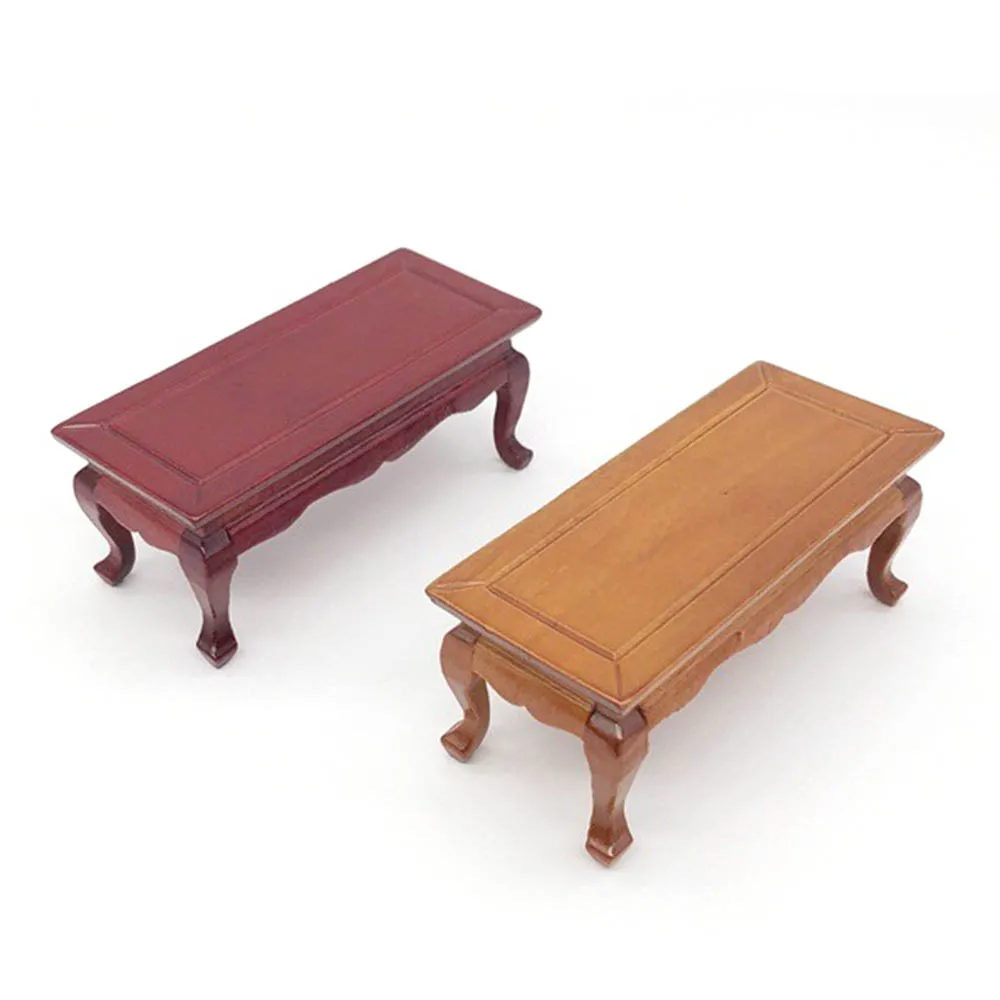1/12 Dollhouse Miniature Accessories Mini Wooden End table Simulation Furniture Tea Table Toys for Doll House Decoration