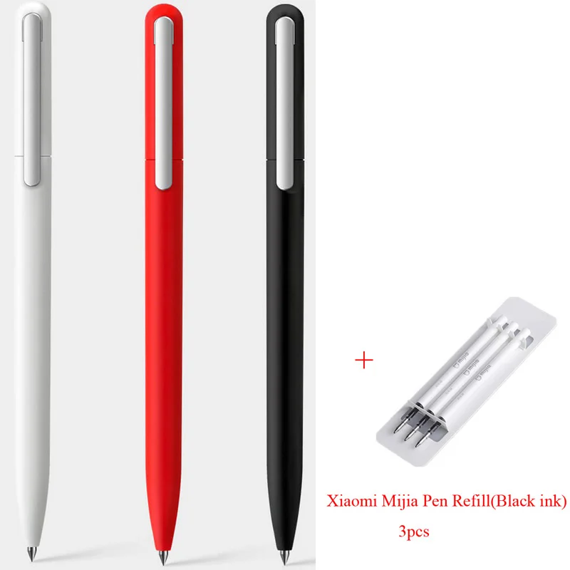 3 шт Xiaomi Mijia Smart Home Pinluo Signing Pen 9,5 мм 0,5 чернила гладкая швейцарская заправка MiKuni японские чернила добавить Mijia черный Заправка - Цвет: style 2