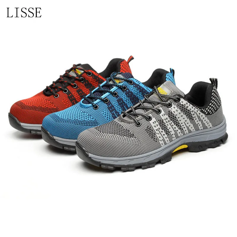 

Unisex Air Mesh Men Boots Work Safety Shoes Steel Toe Cap Anti-Smashing Puncture Proof Durable Breathable Protective Footwear35