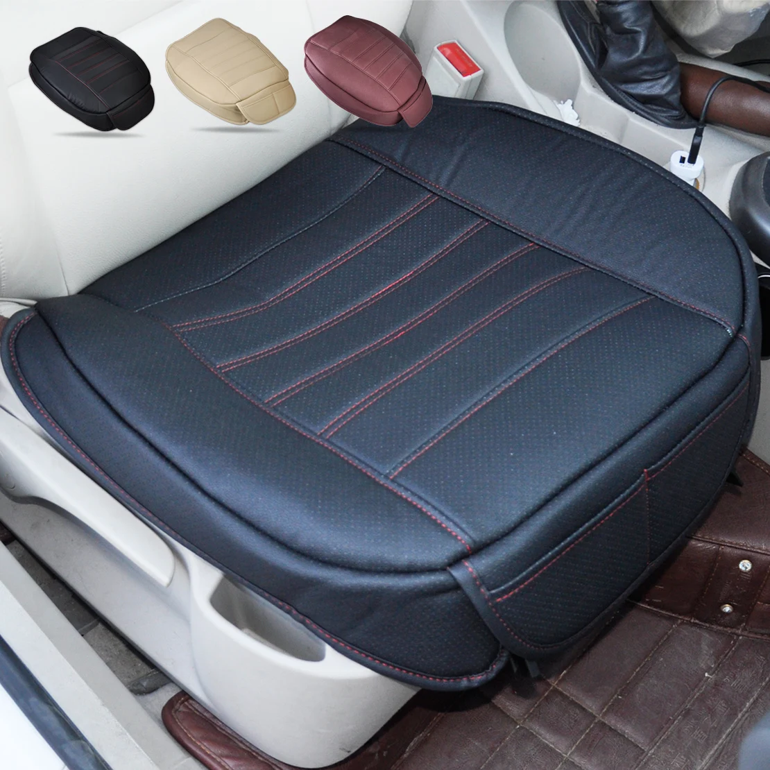 DWCX Universal PU leather Car Interior Front Seat Cover Seatpad For Ford Focus VW Golf Audi A6 BMW E46 E90 Nissan Honda Toyota цена DWCX Universal PU leather Car Interior Front Seat Cover Seatpad For Ford Focus VW Golf Audi A6 BMW E46 E90 Nissan Honda Toyota цены онлайн