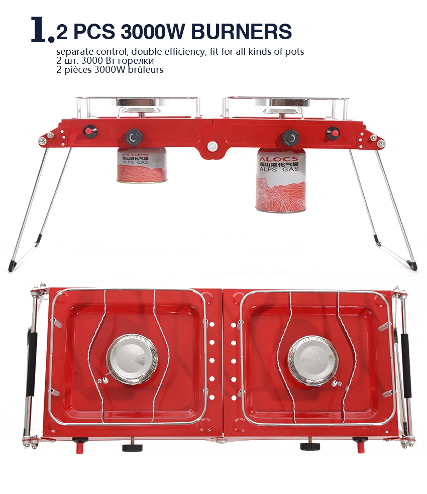 2 горелки портативный кемпинг плита пропан Бутан газовая плита Открытый легкий складной плита Кемпинг оборудование для приготовления пищи