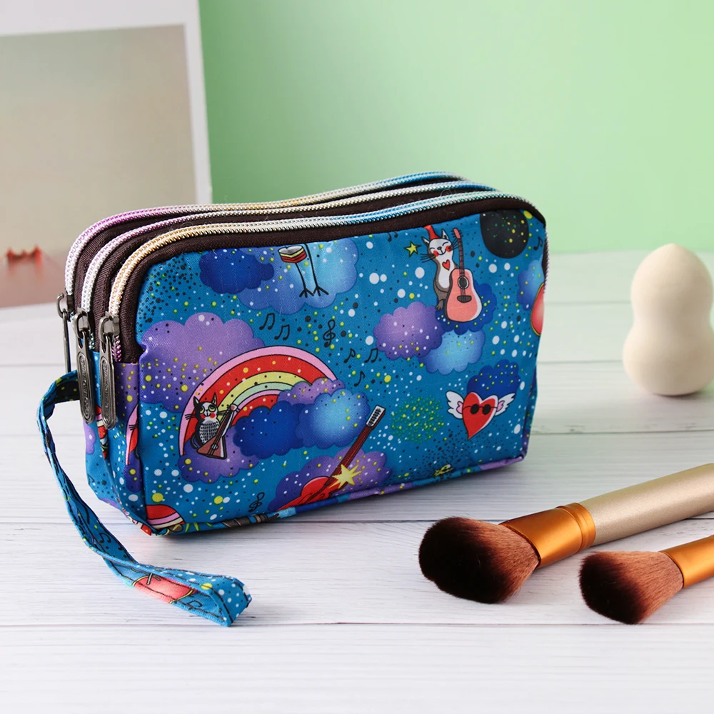 

New Fashion Women Flower Makeup Bag Lady Waterproof Canvas Clutch Mini Handbags For Party Cell Phone Bags Cosmetic bag Hot