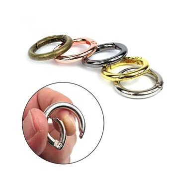 

3 Pcs Key Chain Ring Round Quick Release Zinc Alloy Carabiner Connector Circular Keychain Clip Keys Organization