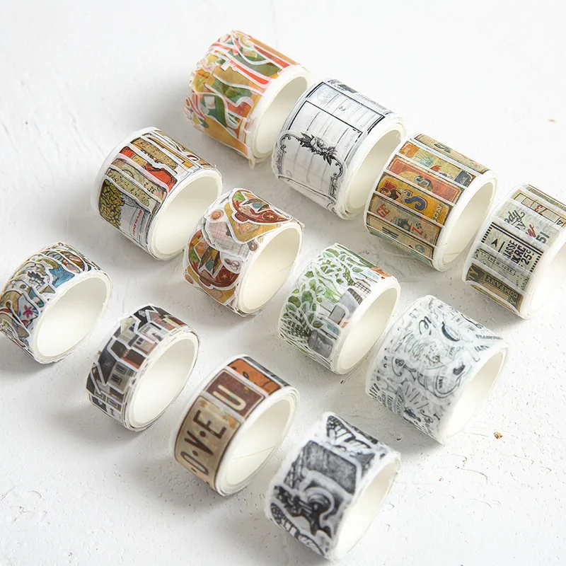 

80pcs/volume Retro Years/objects decoration washi tape DIY planner Diary scrapbooking masking tape Escolar