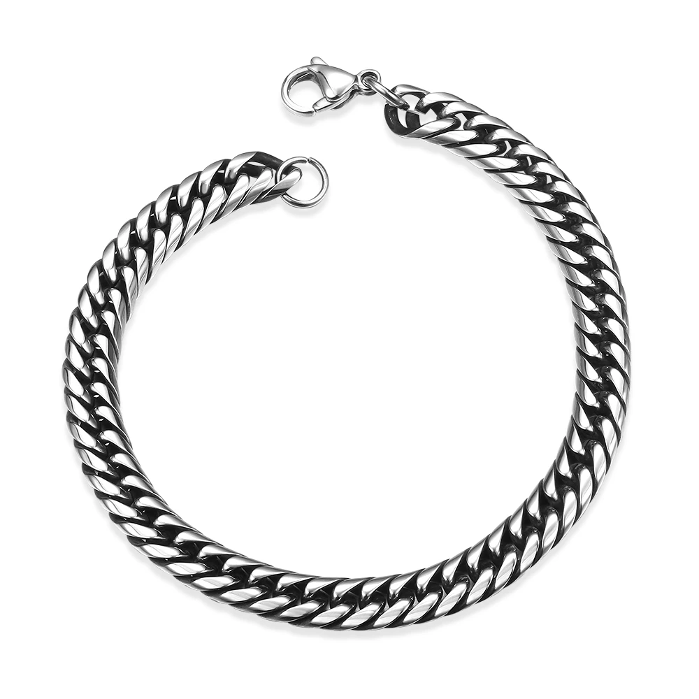 

Men Women's Christmas Gift Stainless Steel Link Chain Bracelet Simple Design Fashion Boys Girls Punk Fine Jewelry Party Pulseira