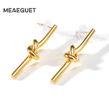 Vantage женские серьги с узлом золотого цвета, очаровательные серьги-гвоздики из нержавеющей стали для женщин, Oorbellen Brincos, ювелирные изделия