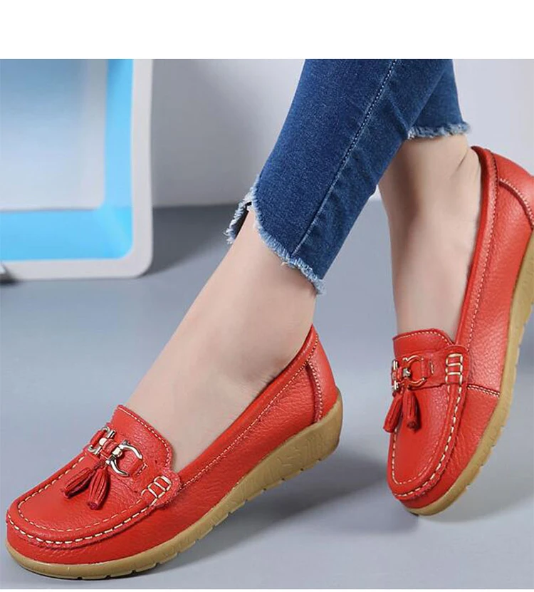 Genuine Leather Womens Flats