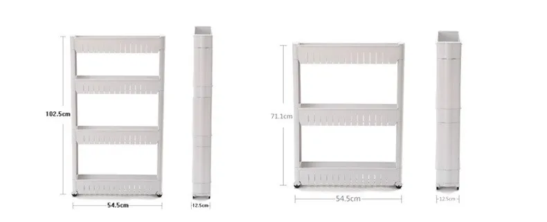 Универсальная полка со съемными колесами трещины стеллаж для выставки товаров Ванная комната для хранения стеллаж для хранения мульти-многослойный, для холодильника боковая полка
