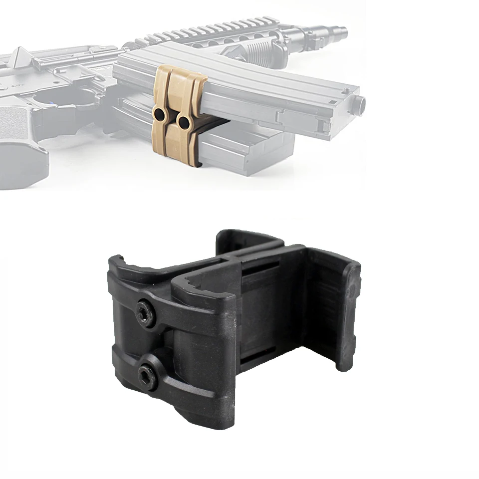 

Tactical Double Round Magazine ABS Parallel Mag Link Coupler Clamp Connector kit Mount Holder