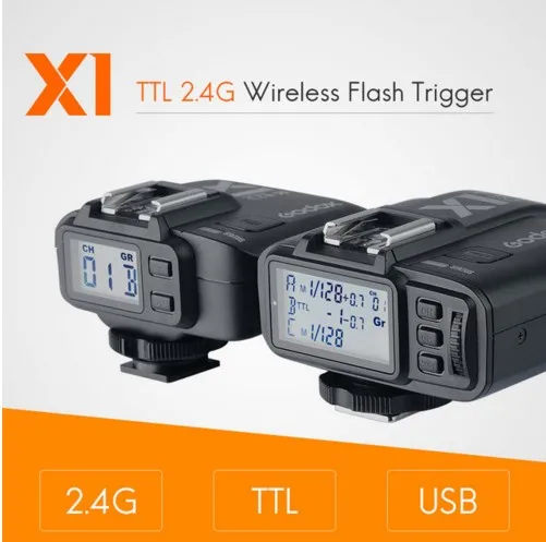Godox X1 kit TTL 2 4G беспроводной триггерный передатчик вспышки и приемник для Canon Nikon Sony