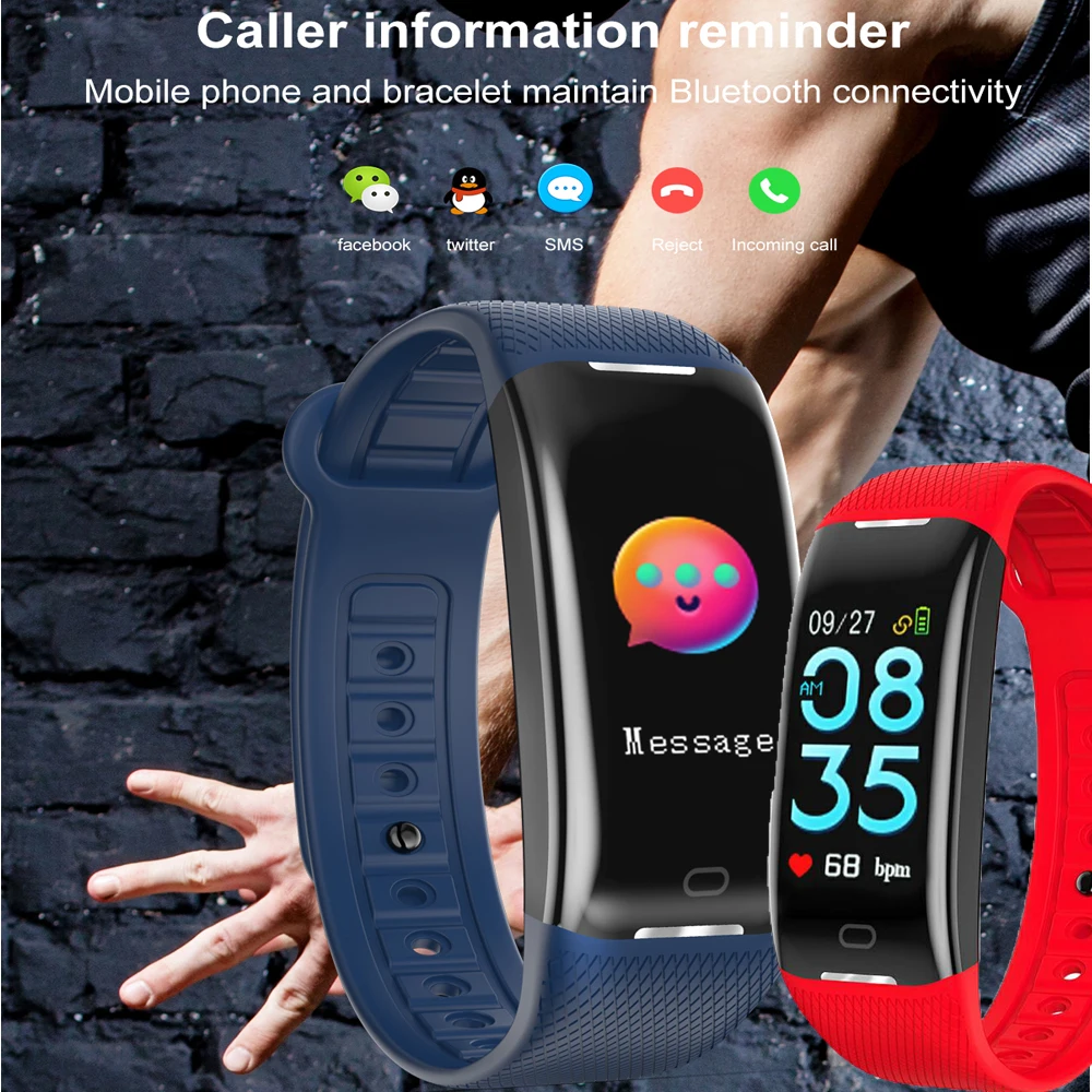 

GEJIAN Smart Bracelet Heart Rate Monitor Fitness Bracelet Channel Sports Fitness Tracker Smart Clock Men and Women Smart Watch