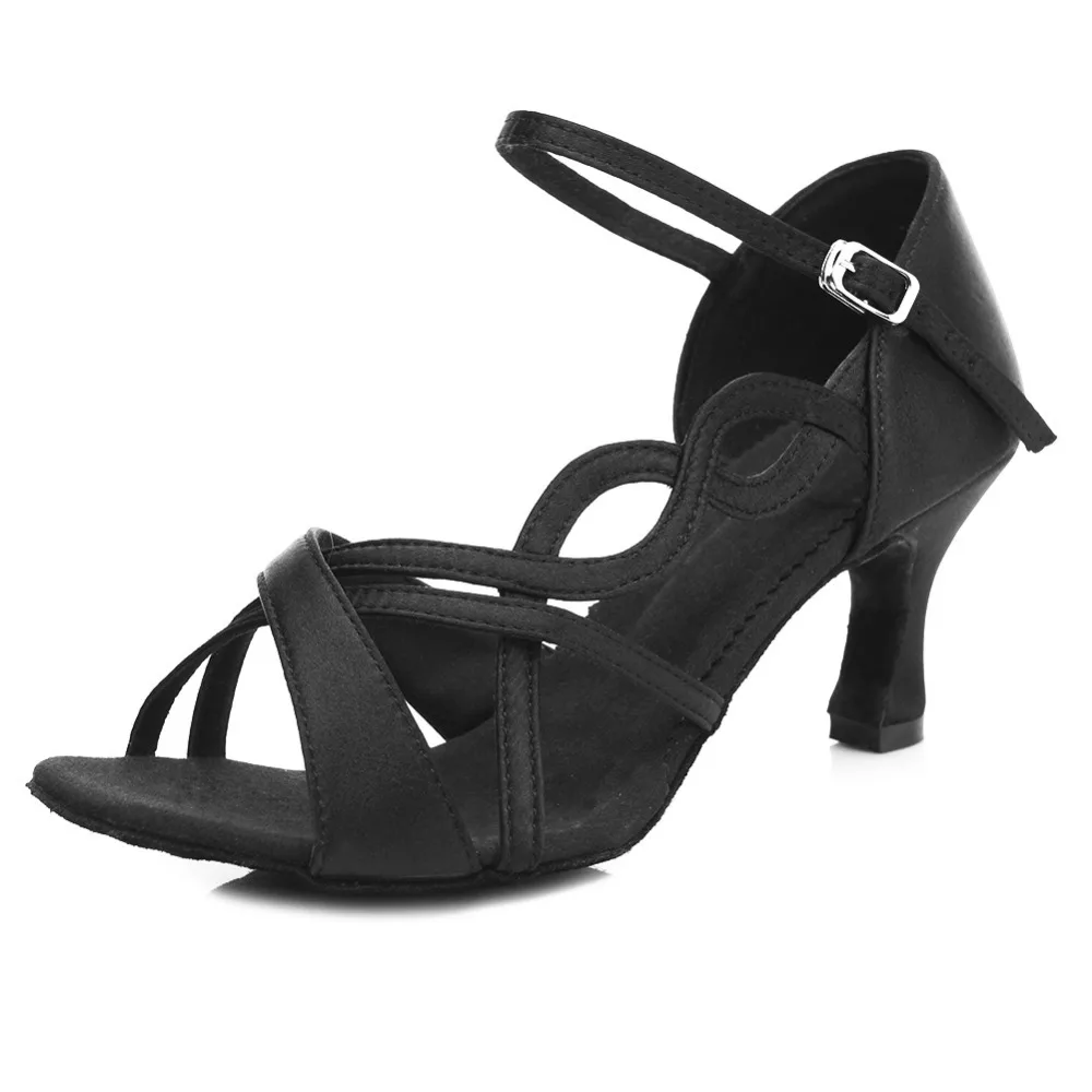 Новинка; Брендовая женская атласная обувь для взрослых; обувь для латинских танцев; Современная танцевальная обувь на каблуке около 5 см/7 см