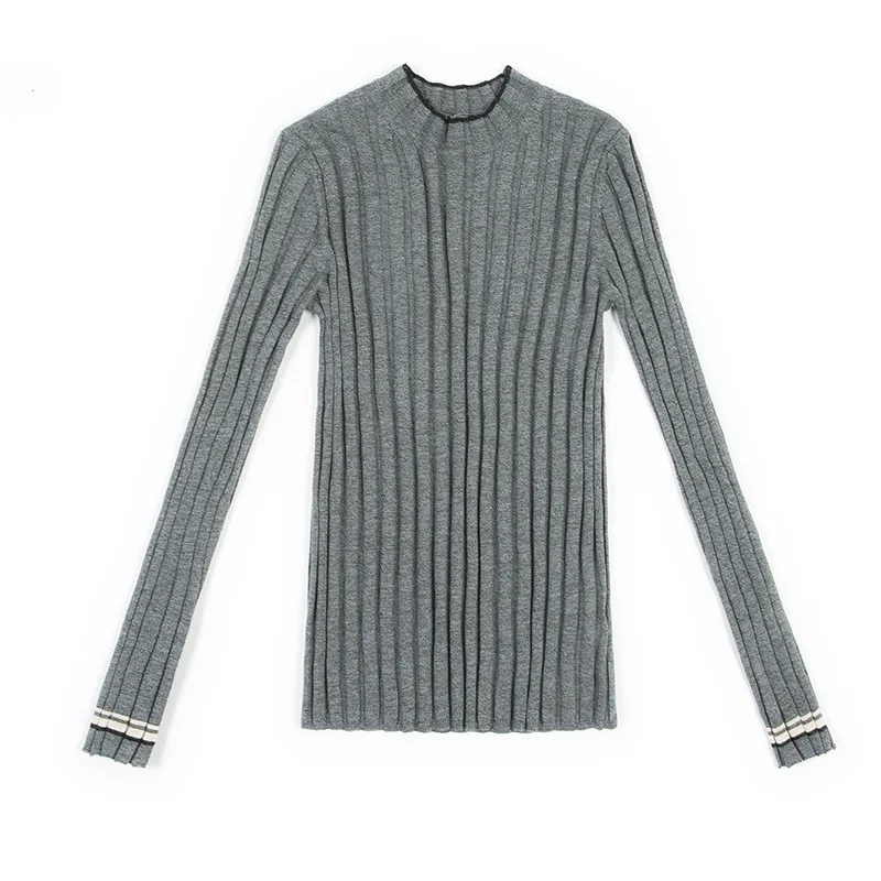 Half turtleneck long sleeve pullovers sweater 2018 new elastic knit women autumn basic sweater Half turtleneck long sleeve pullovers sweater 2018 new elastic knit women autumn basic sweater