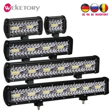3 ряда светодиодный 4-32 дюймов светодиодный светильник для автомобиля Трактор Лодка внедорожный 4x4 грузовик внедорожник ATV вождение 12 В 24 В