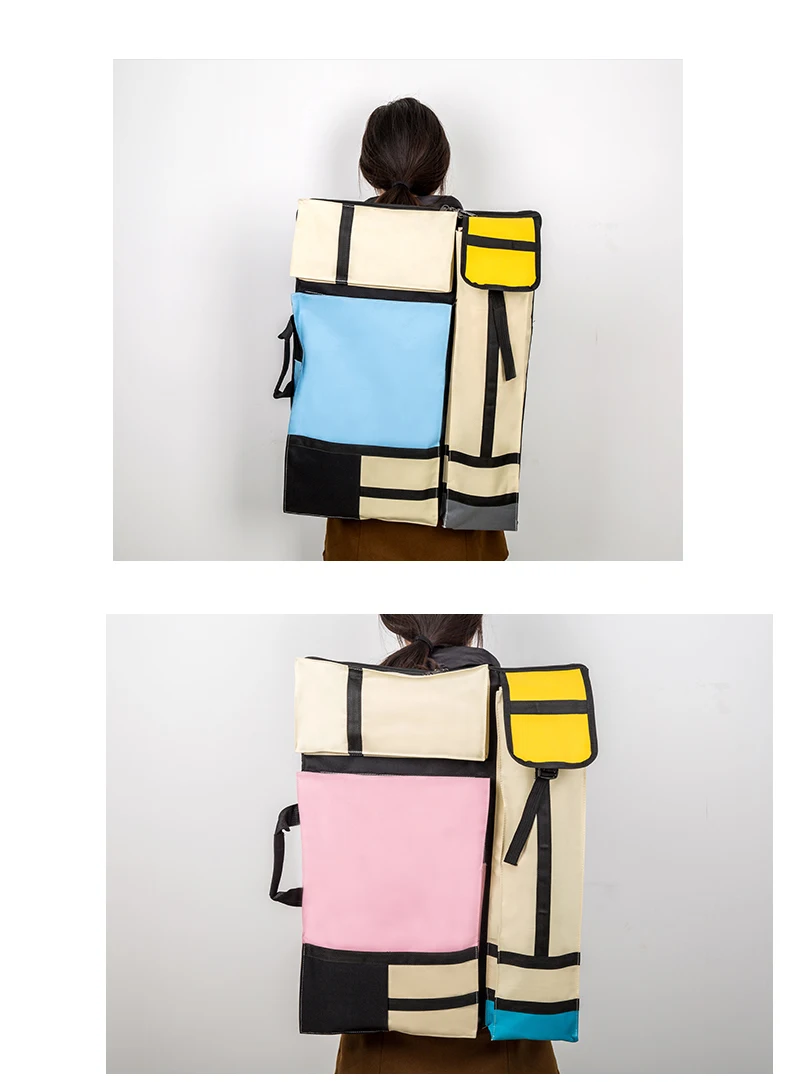 Macaron плед Большая художественная сумка для рисования Инструменты товары для рукоделия сумка водостойкая оксфордская ткань художественный