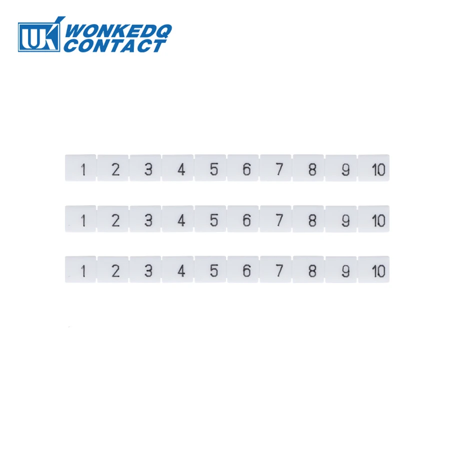 

DEK 6 Zack Marker Strips With Standard Numbering With Blank for UK DIN Rail Terminal Blocks 10Pcs