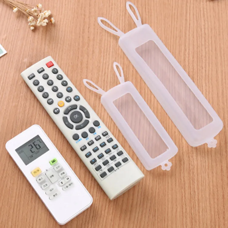 

1pc 2 Sizes Remote Control Cover Silicone Transparent TV Remote Control Case Air Conditioning Dust Protect Storage Bag GHMY