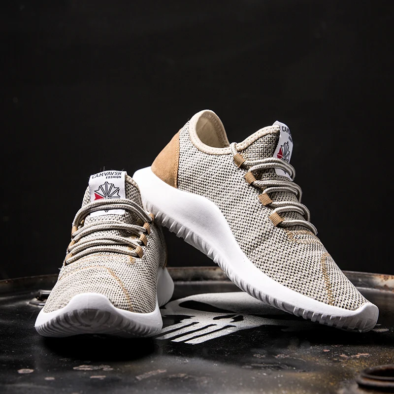

LINGGE Arrival Spring Summer sneaker Comfortable Casual Breathable Mesh Shoes For Men Lace-Up Brand Fashion Flat Loafers Shoes