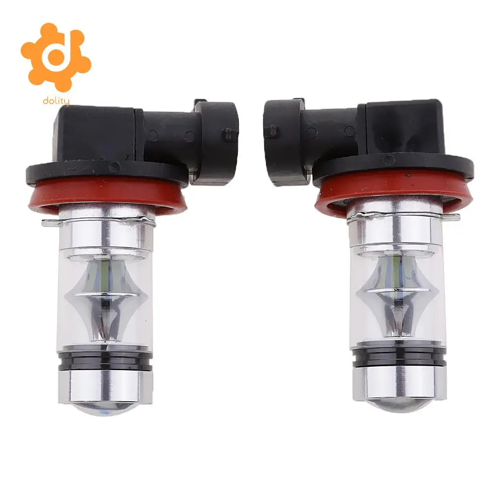 Baoblaze 2 Pieces H11 100W Car Fog Driving Light LED Bulbs High Power Ice Blue