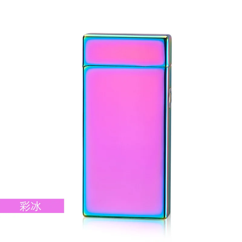 New Usb Charging Double Arc Lighter Plasma Eletronic Pulse Lighters LED Switch Smoking Accessories for Gift Men Vaporizer - Цвет: 1