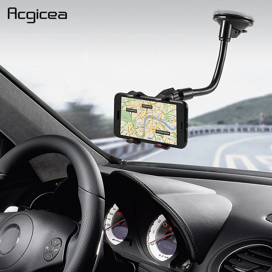 

Car Phone Holder For iPhone XR Universal 360 Degree Flexible Dashboard Windshield GPS Mount Desk Table Mobile Phone Holder Stand