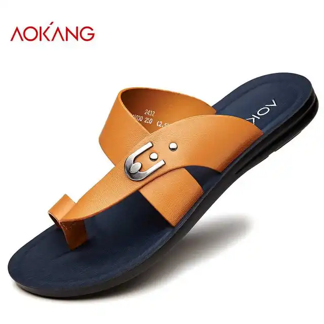 mens designer leather flip flops