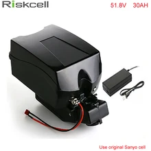 No taxes li-ion battery 51.8V 30Ah frog style e-bike lithium battery 52V 1000W electric bicycle battery pack For Sanyo Cell