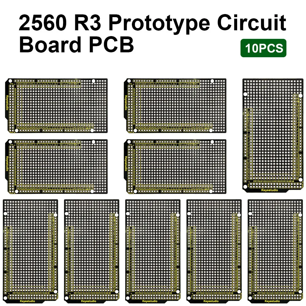 

10PCS Keyestudio Prototype P CB for Arduino MEGA 2560 R3 Shield Board DIY FR-4 Environmentally Friendly