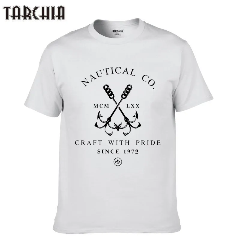 Футболка TARCHIA мужская с коротким рукавом хлопок Повседневная брендовая тенниска