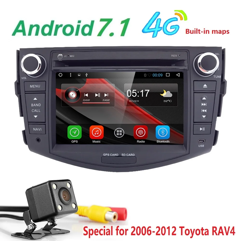 

2 din Car Radio GPS Android 7.1 Car DVD Player For Toyota RAV 4 RAV4 2006 2007 2008 2009 2010 2011 2012 Audio 4G Wifi BT OBD SWC