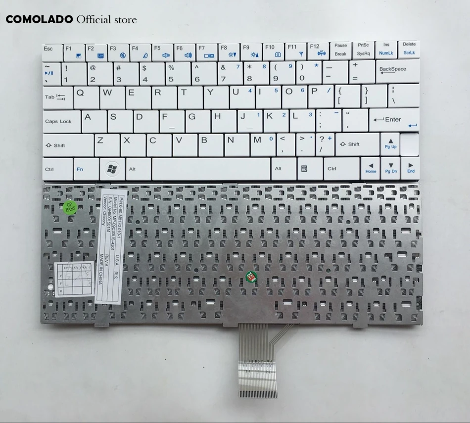 US English Keyboard For Clevo M720 M710 M710L M720S M720T M728T M729T M728 white Laptop keyboard US layout