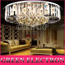 Современный круглый K9 кристалл потолочный светильник светодиодный Люстра-канделябр с лампами гостиная ресторан хрустальные светильники