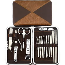 16 шт. маникюрный набор для маникюра, набор для педикюра, ножницы для маникюра, ножницы с футляром для подарка