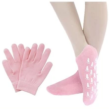 Волшебный спа отбеливающий увлажняющий уход за кожей гель носки перчатки набор свободный размер розовый