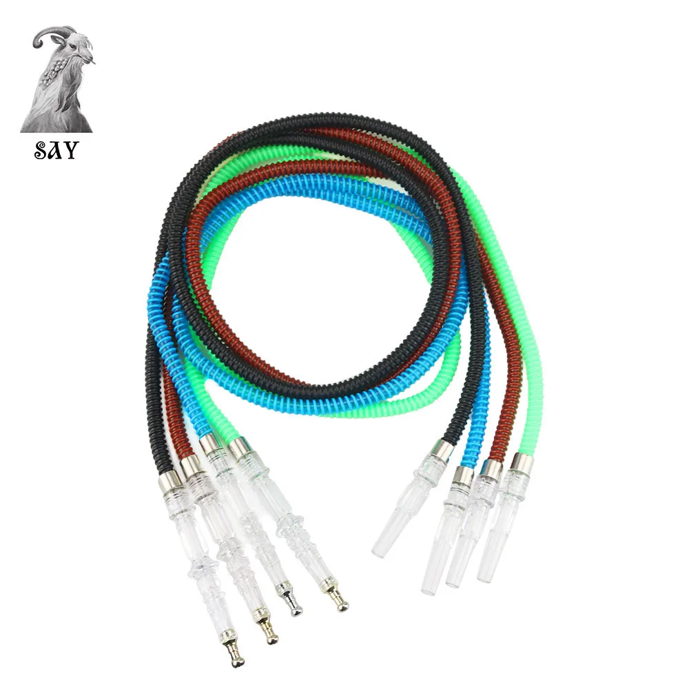

SY 1set 180cm Colorful Hookah Hose nargile Tube Acrylic Handle Water Hose Pipe Kit Shisha Chicha Narguile Accessories
