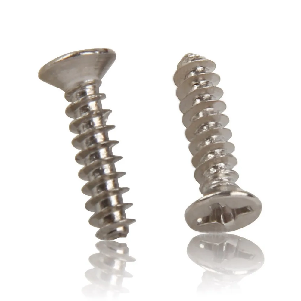 

100Pcs M1.4*2.5/3/3.5/4/4.5/5/6mm L Phillips Cross Countersunk Flat head tail tapping screws PHIL Nickel plating computer bolts