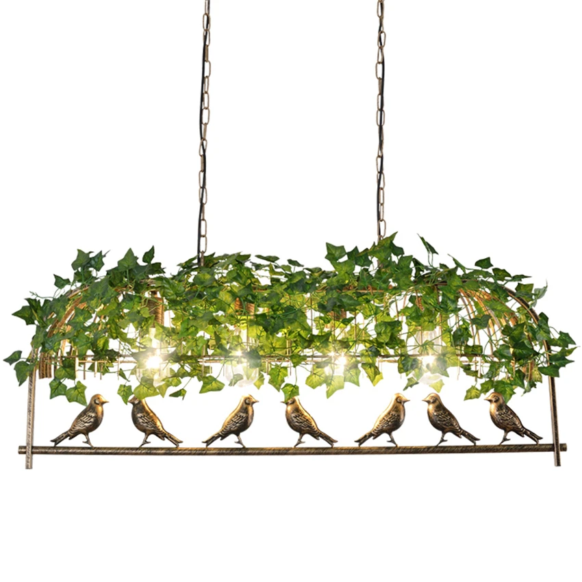 

American Vintage Bird LED Pendant Light Iron Industrial LOFT Bar Cafe Personality Decor Hanging Aisle Nordic Lamp birdcage lamp