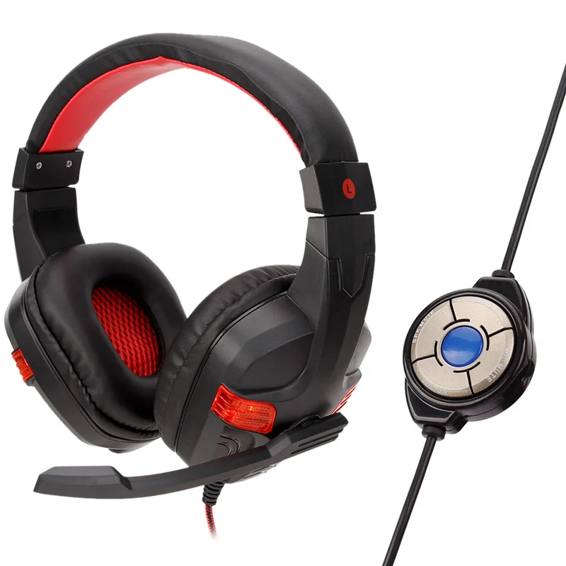 Wired USB Headphones with Micphone and LED Light High Quality Headset Noise Canceling Stereo Headphones for Pc Computer Notebook (12)