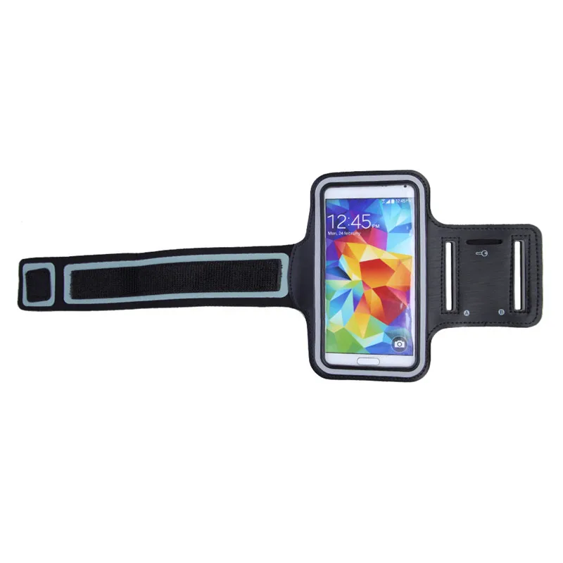 Нарукавная повязка для samsung Galaxy A50 A30 A10, водонепроницаемый спортивный чехол для бега, наручный ремень, чехол для телефона, сумки для занятий спортом на открытом воздухе - Цвет: Черный