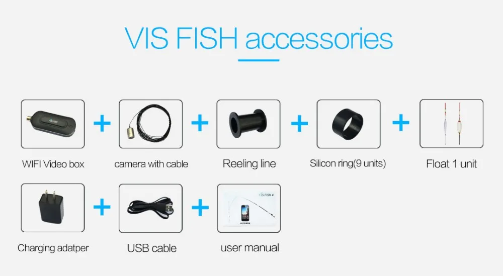 Wireless Digital Underwater Fishing Camera with TF Card in WIFI Video Box & Different Length Reeling Line Free APP Remote Control_10